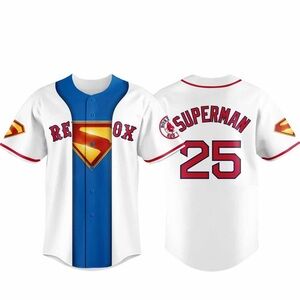 Superman Red Sox Jersey